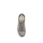 Brunello Cucinelli Gray Calf Leather Bos Taurus Sneakers
