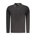 Schwarzes Herren-Poloshirt aus Baumwolle