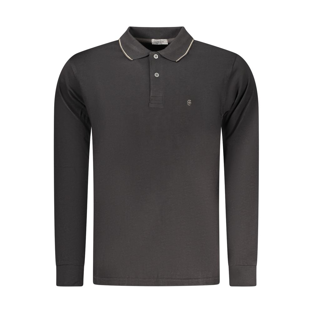 Schwarzes Herren-Poloshirt aus Baumwolle