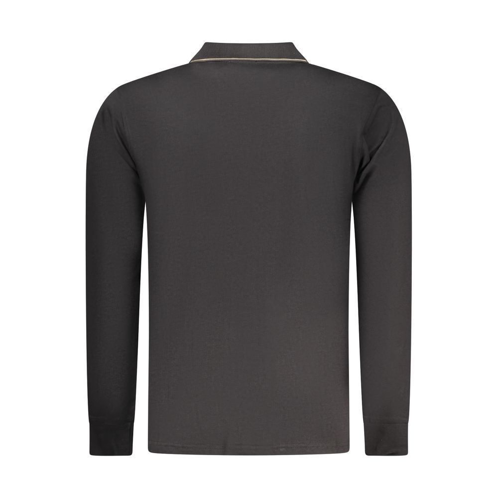 Schwarzes Herren-Poloshirt aus Baumwolle