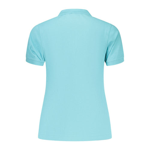 Light Blue Cotton Women's Polo