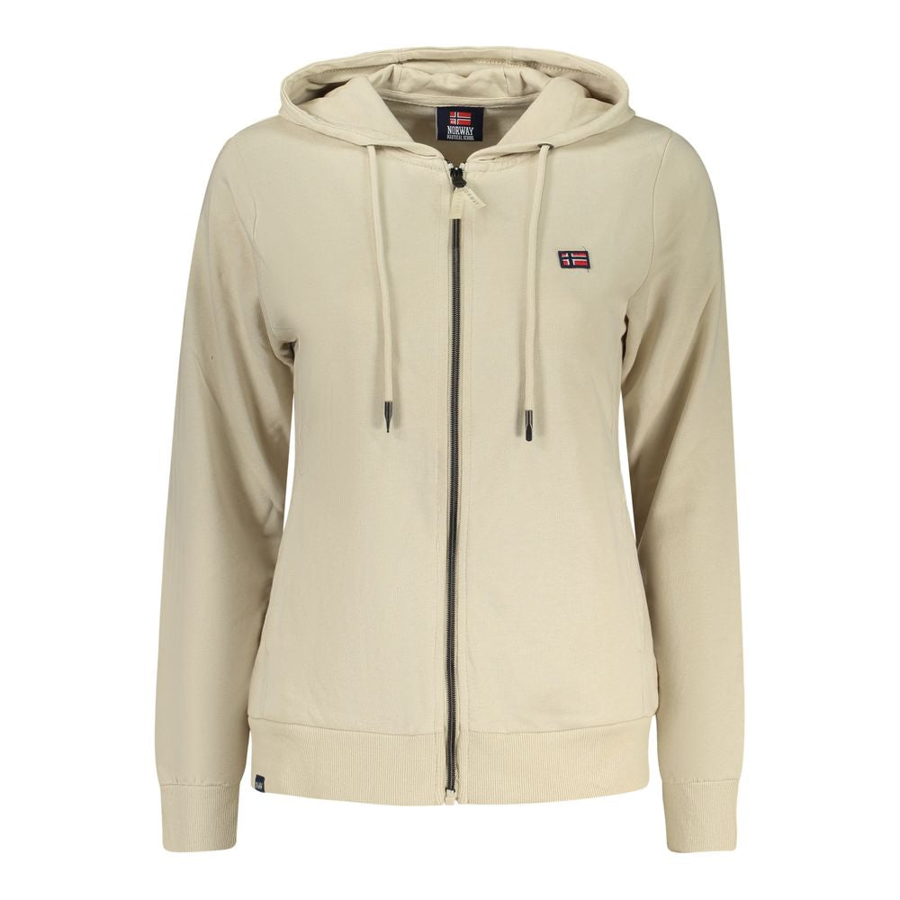 Beiges Damen-Sweatshirt aus Baumwolle