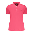 Rosa Damen-Polo aus Baumwolle