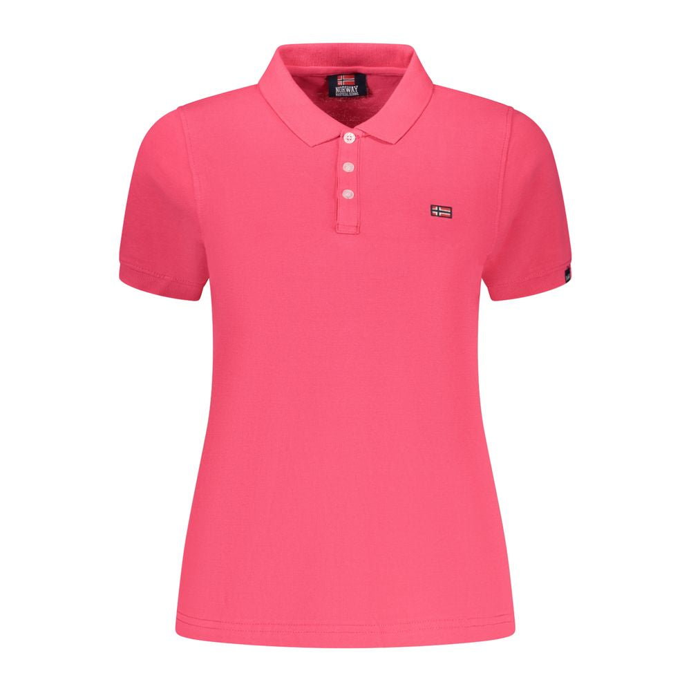 Rosa Damen-Polo aus Baumwolle