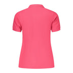 Rosa Damen-Polo aus Baumwolle
