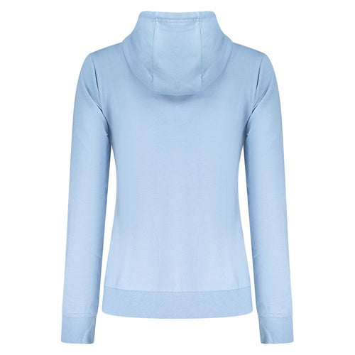 Light Blue Cotton Women's Hoodie