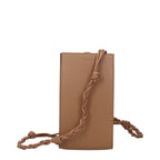 Borsa a tracolla in pelle marrone