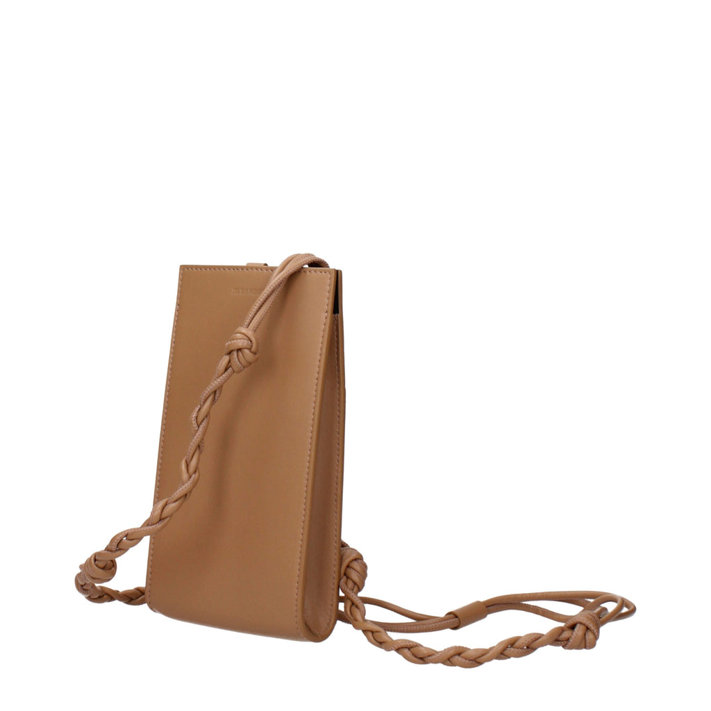 Borsa a tracolla in pelle marrone