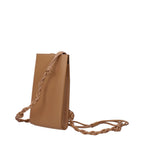 Borsa a tracolla in pelle marrone