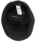 Dolce & Gabbana Men Dark Gray Wool Knitted Newsboy Capello Hat