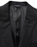 Dolce & Gabbana Black Wool Single Breasted Men Blazer Jacket