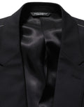 Dolce & Gabbana Black Wool Single Breasted Blazer Jacket