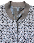 Dolce & Gabbana Light Blue Cotton Car Print Bomber Jacket