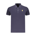 Blue Cotton Men's Polo Shirt