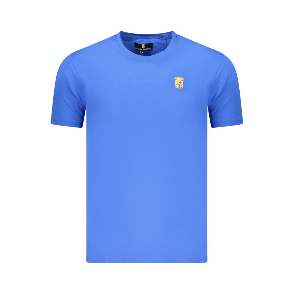 Blaues Baumwoll-Herren-T-Shirt