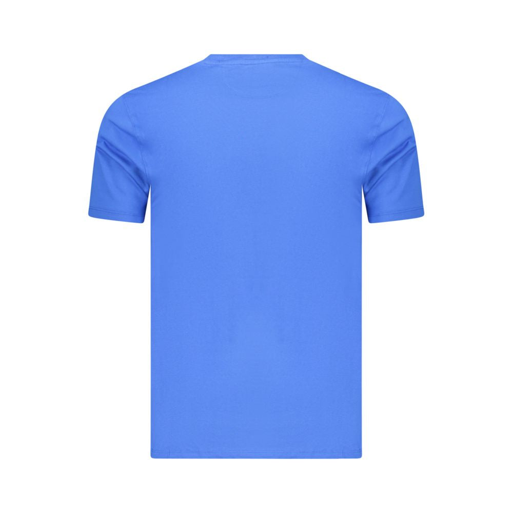 Blaues Baumwoll-Herren-T-Shirt