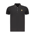 Schwarzes Baumwoll-Polohemd für Herren