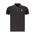 Schwarzes Baumwoll-Polohemd für Herren