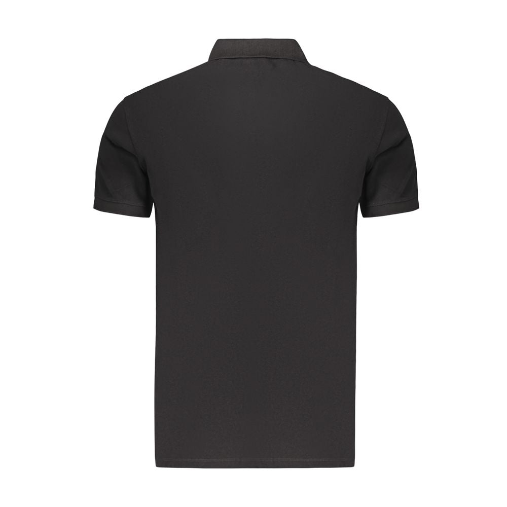 Schwarzes Baumwoll-Polohemd für Herren