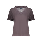 Gray Viscose Women T-Shirt