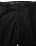 Dolce & Gabbana Black Wool Slim Fit Formal 2 Piece Men Suit