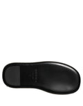 Dolce & Gabbana Black Crystal Embellished Platform Men Slides Shoes