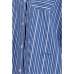 Ganni Blue Cotton Shirt