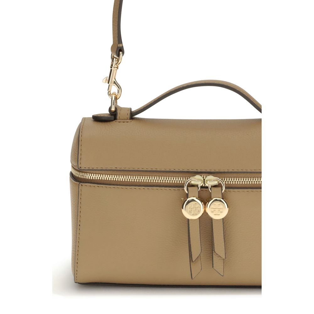 Handtasche aus beigem Kalbsleder (Bos Taurus)
