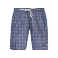 Blue Polyester Men's Swim Shorts