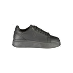 Black Polyester Men's Sneaker