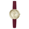 Mehrfarbige Leder-Dresswatch
