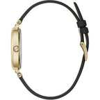 Black Leather Dress Watch