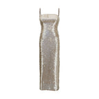 Nissa Gold Nylon Cocktail Dress