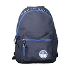 Blue Polyester Men's Backpack