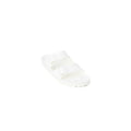 White Plastic Flat Sandals
