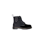 Black Leather Lace-Up Boots