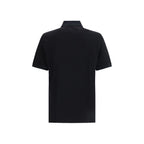 Polo shirt in black cotton
