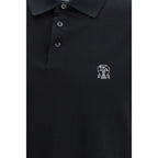 Polo shirt in black cotton