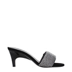 The Attico Black Fabric Stiletto Heel Sandals