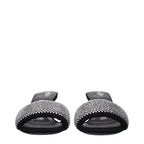 The Attico Black Fabric Stiletto Heel Sandals
