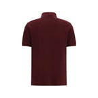 Brunello Cucinelli Bordeaux Cotton Polo Shirt