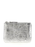 Comme Des Garçons Silver Calfskin Cardholder