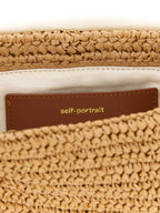 Self-Portrait Beige Raffia Shoulder Bag