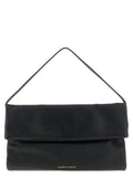 Schultertasche aus schwarzem Kalbsleder