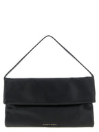 Schultertasche aus schwarzem Kalbsleder