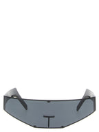 Rick Owens Black Stainless Steel Sunglasses