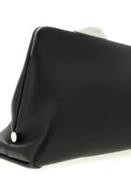 The Attico Black Leather Shoulder Bag