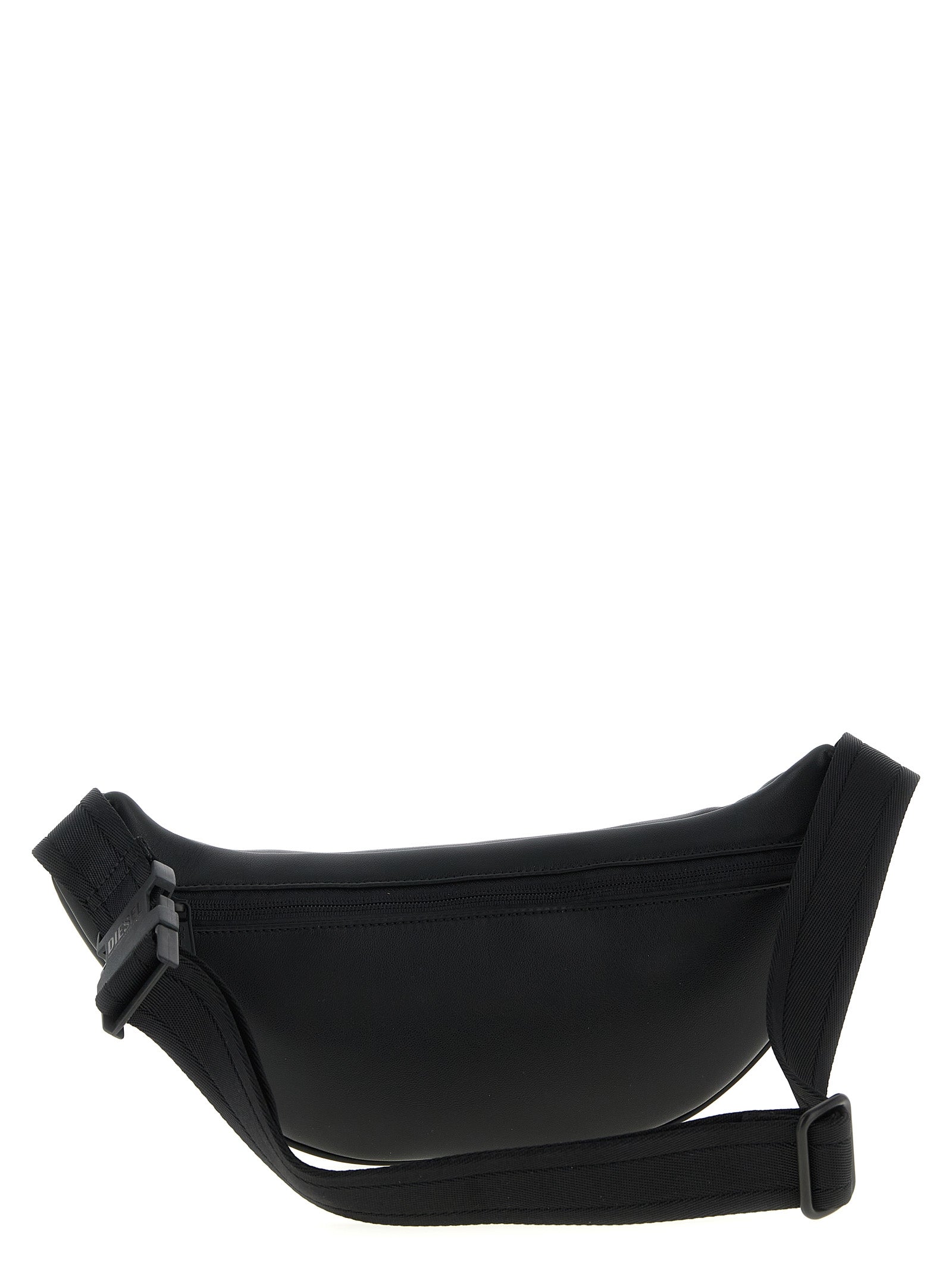 Black Polyethylene Crossbody Bag