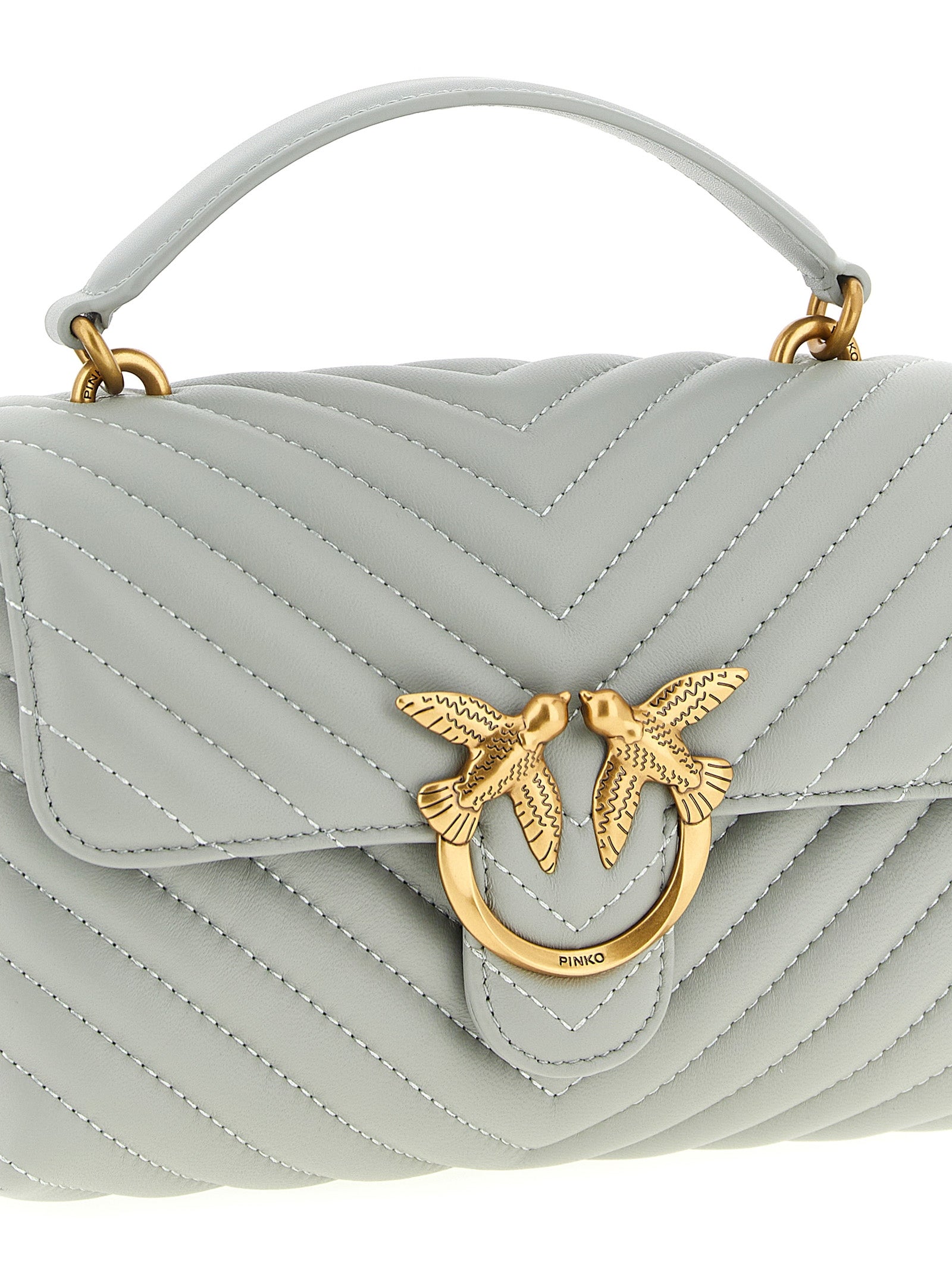 Gray Lambskin Handbag