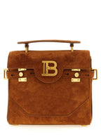 Balmain Brown Calfskin Handbag